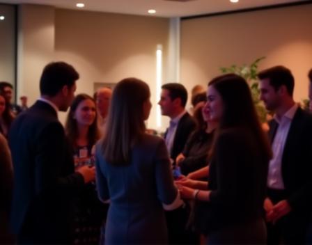 People networking at an event